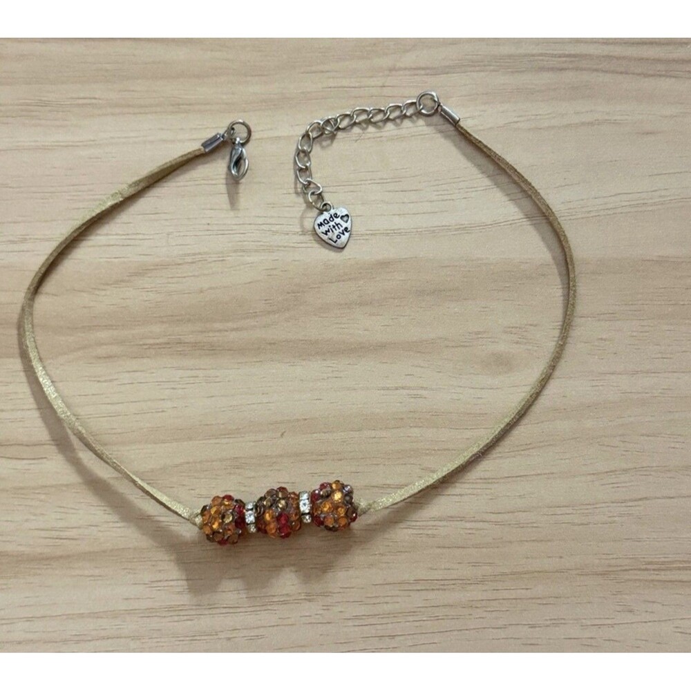 Moana Inspired Girls 12 Choker Handmade Never Worn No Tags Metallic Gold Cord